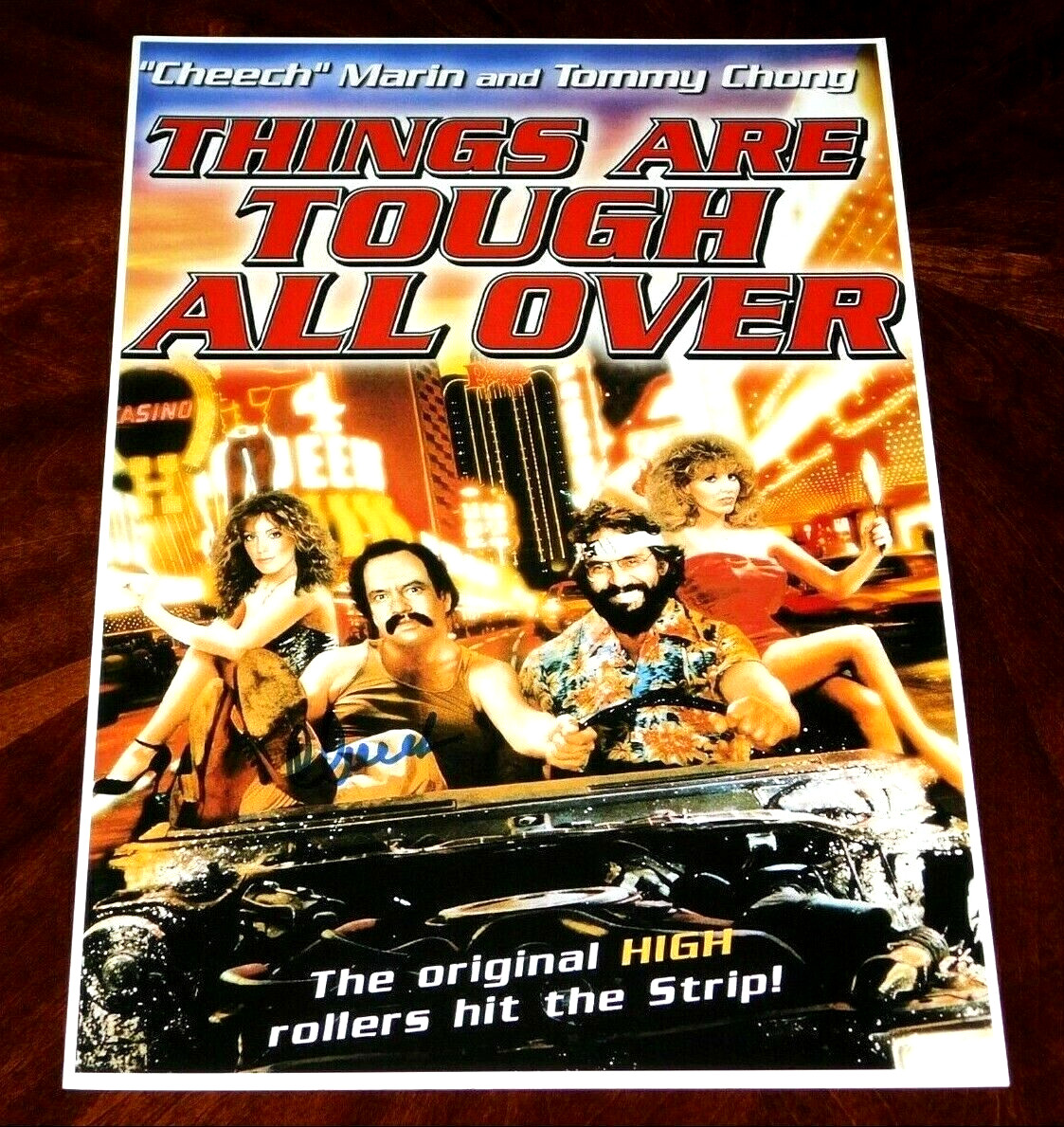 CHEECH MARIN SIGNED THINGS ARE TOUGH ALL OVER 12X18 MOVIE POSTER!!!