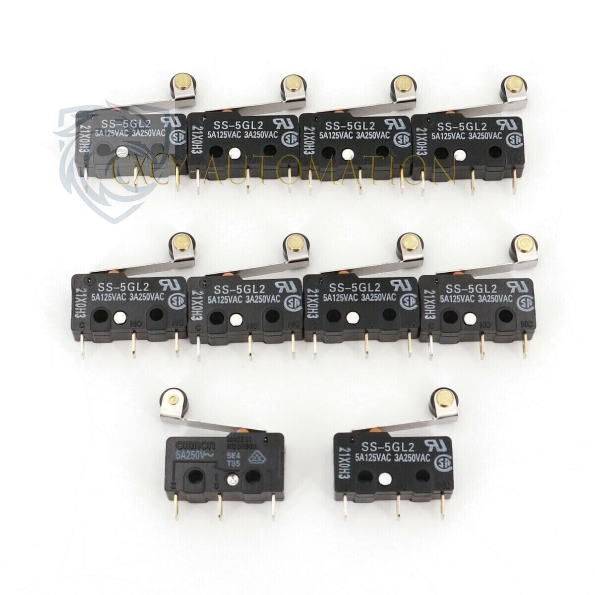 10Pcs OMRON SS-5GL2 Hinge Roller Lever SPDT Subminiature Basic Limit Switch *