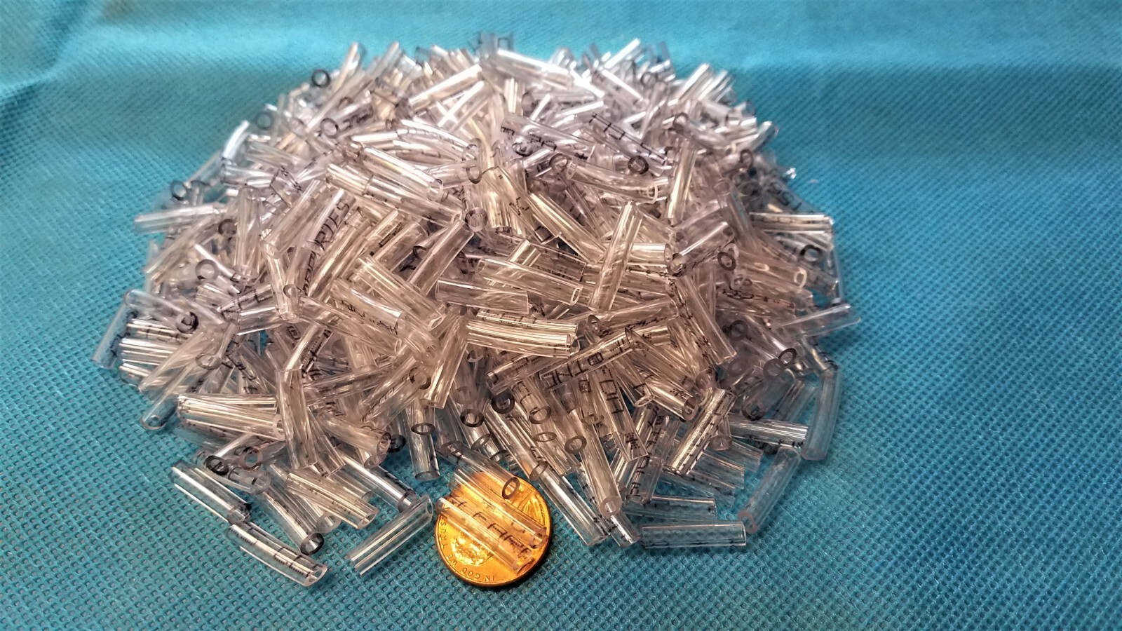 500 pc. Fish Hook Covers, 3/32" ID x 5/32" OD, cut to 1/2"- 5/8" in length