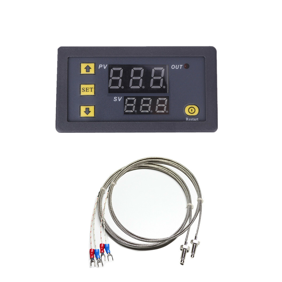 K-type thermocouple microcomputer digital display thermostat DC12V -60℃~500℃