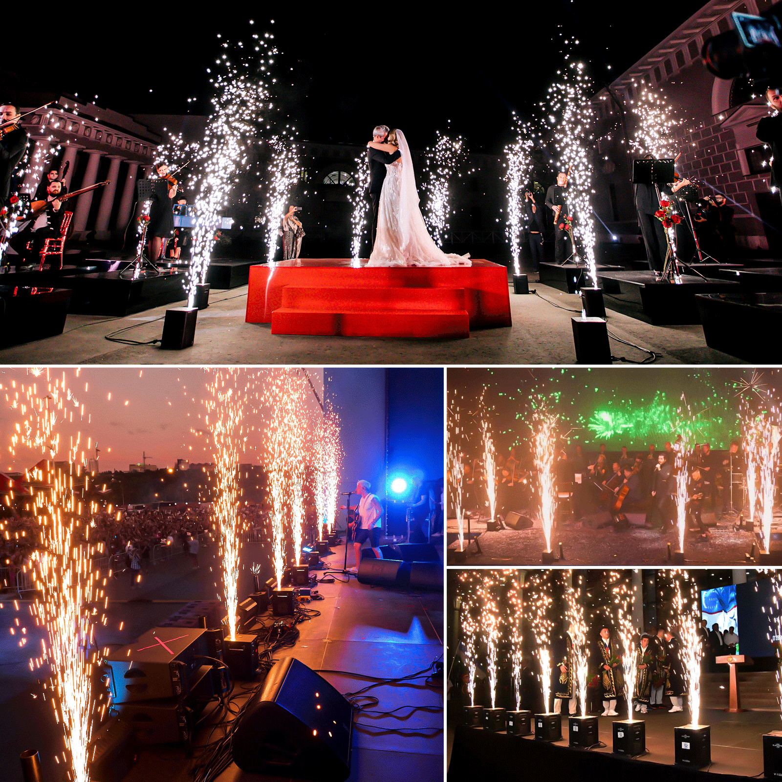 700W Cold Spark Machine DMX Firework Machine Stage Effect Wedding Party Remote