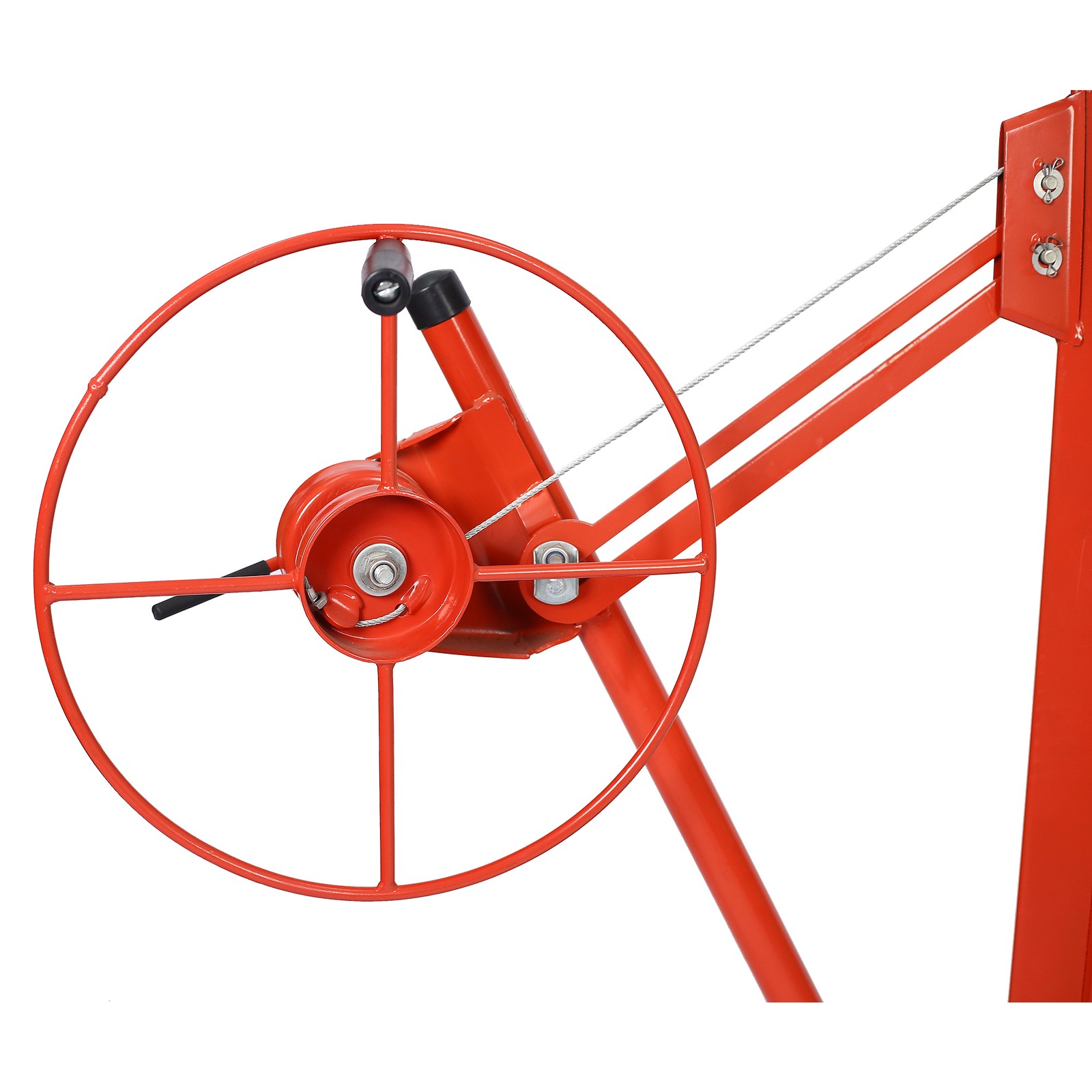 13 FT Drywall Rolling Lifter Panel Hoist Jack Lifter with 4" Lockable Wheels