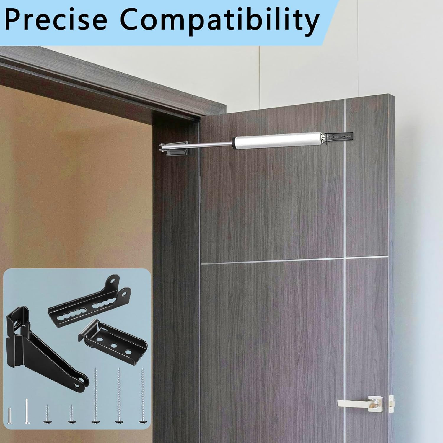 Reinforced Storm Door Closer Bracket – Fits Andersen, Emco, Larson, Pella – Blac