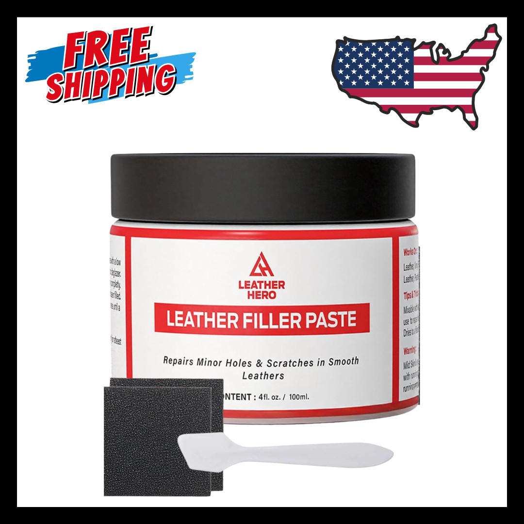 Leather Filler 100mL for Holes, Tears, Cracks in Car Seats, Furniture, Shoe