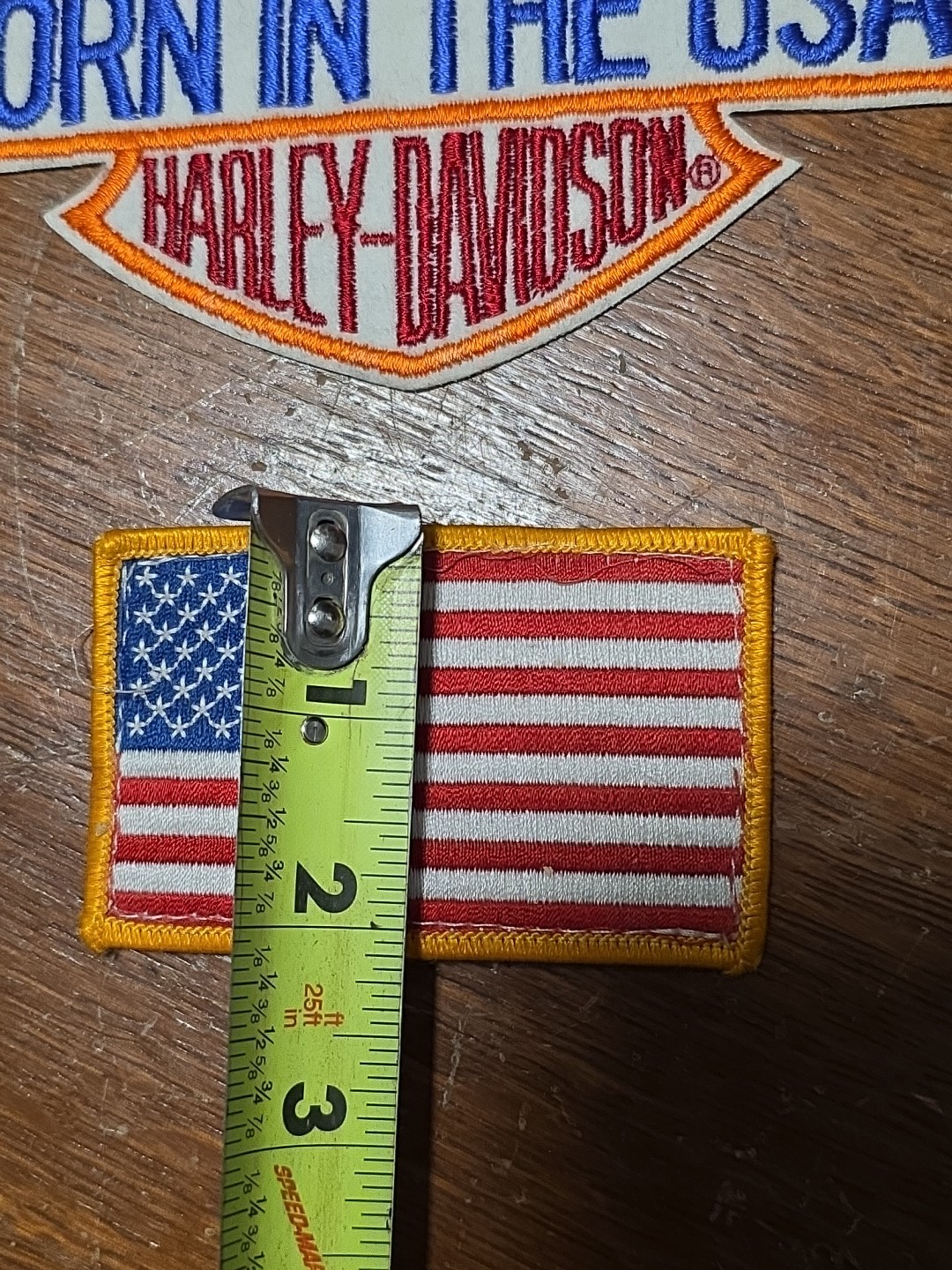Harley Davidson Patch & American Flag Patch