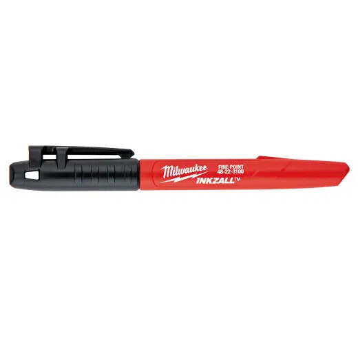 Milwaukee Inkzall Jobsite Permanent Marker, Fine Point Black (12-Pack) New
