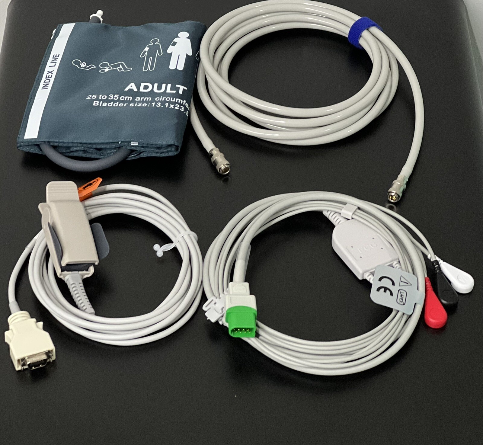Mindray V12 Bundle - Cuff, Hose, SpO2 Masimo, ECG - Same Day Shipping