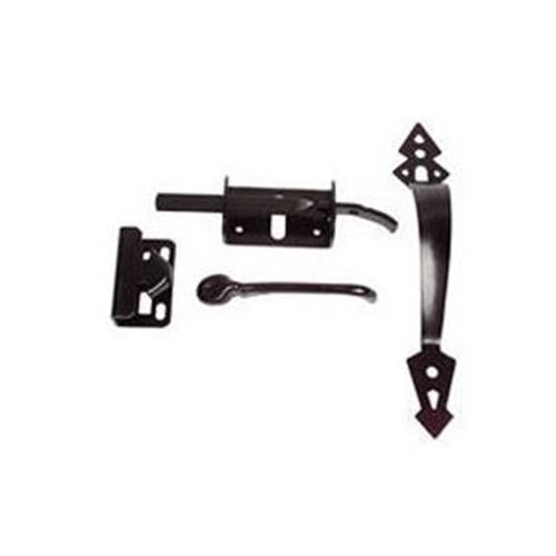 Heavy Duty Steel Thumb Latch - Black- Garden Gate
