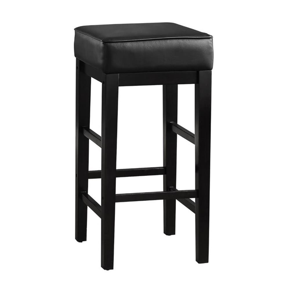 Bowery Hill 29" Faux Leather Bar Stool in Espresso (Set of 2)
