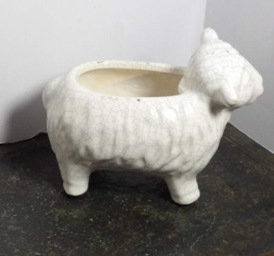 Porcelain Lamb Shaped Planter