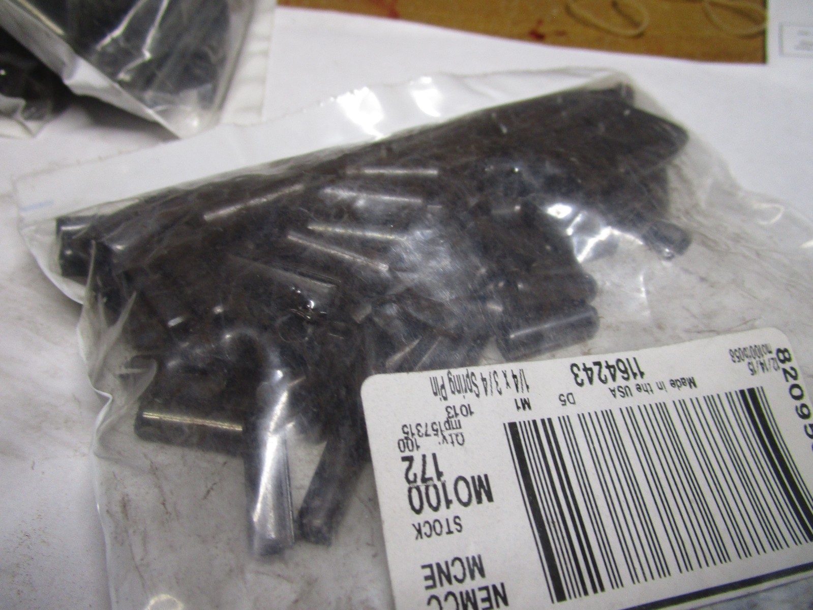 1/4" x 3/4" Plain Finish Steel Slotted Spring Pin QTY 100