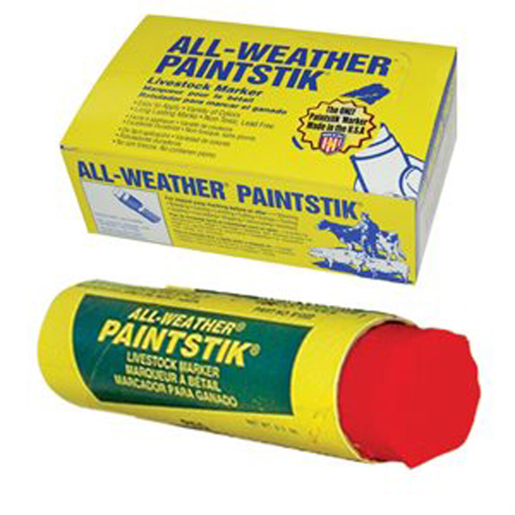 All Weather Paintstik Paint Sticks Livestock Markers Swine Cow *Box of 12* Red