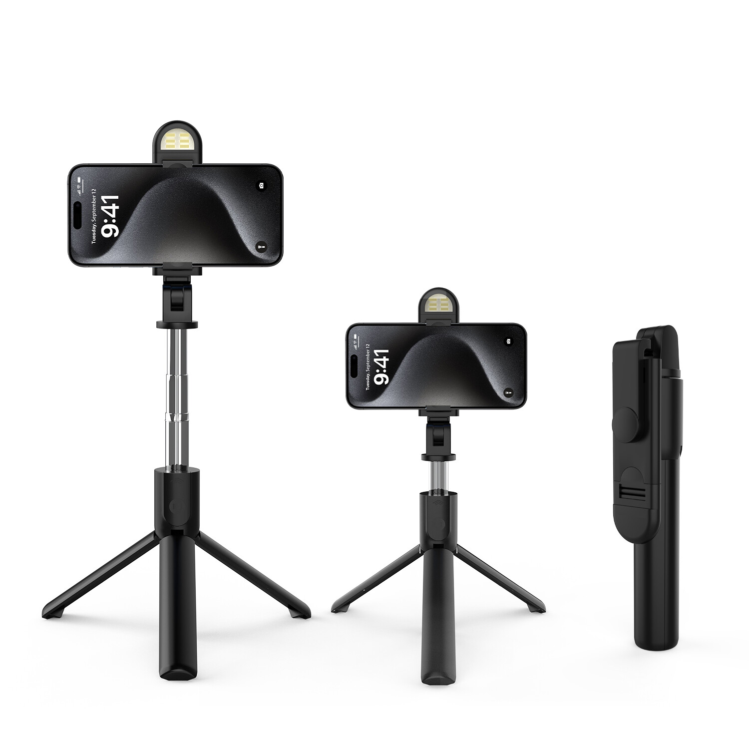 Selfie Stick Tripod Bluetooth Wireless Remote Stand For iPhone 15 Pro Max 14 13