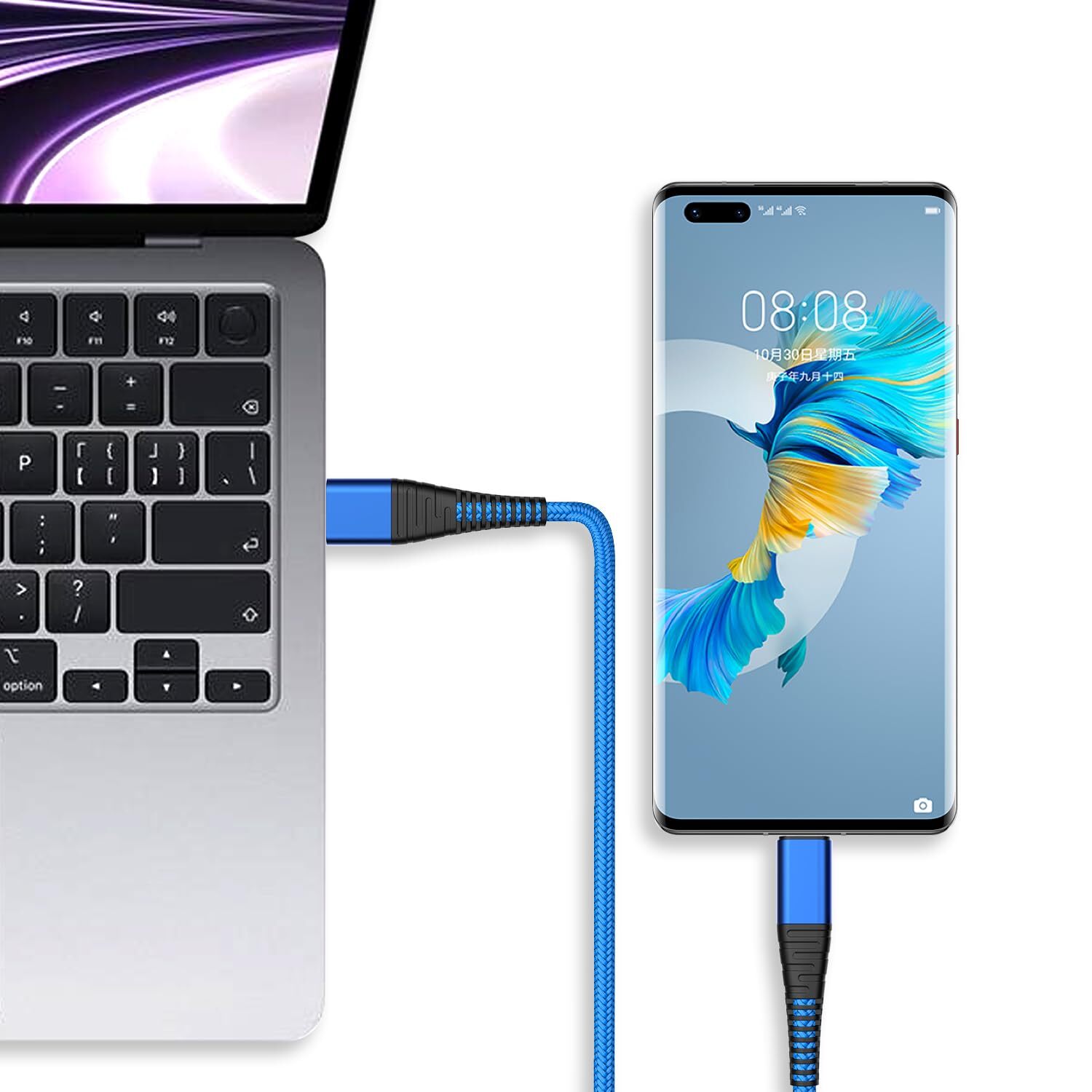Braided USB C Type C Fast Charging Data Cable Cord for iPhone 16 Pro Max 15 lot