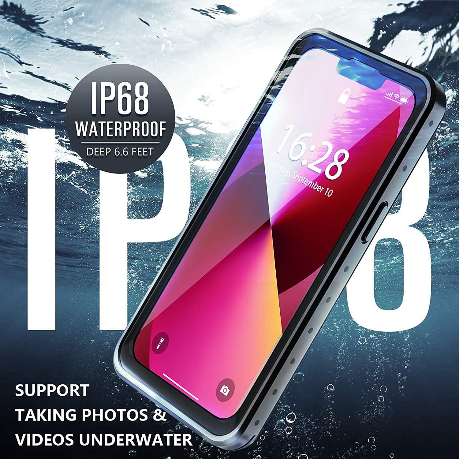 Heavy Duty Shockproof for iPhone 13/ 13 pro max Waterproof Case Screen Protector