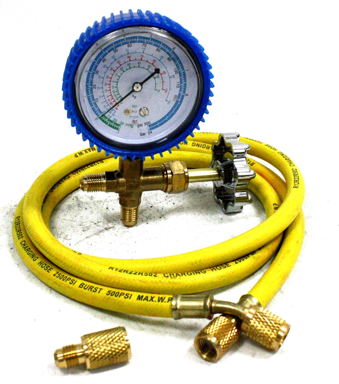 A/C R134a R12 R22 Single Manifold Gauge Kit 4 Testing Charging Air Conditioner