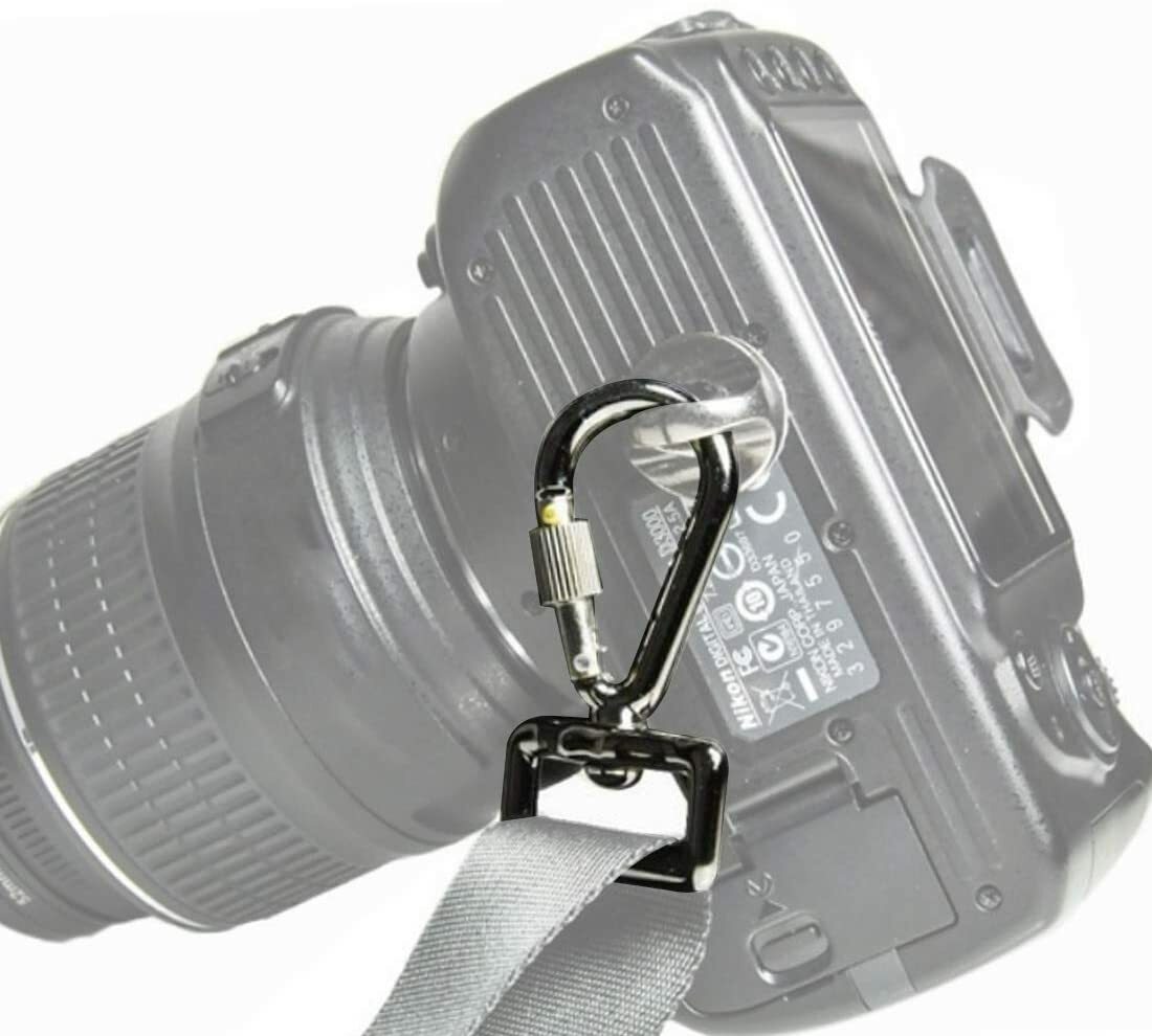 Quick Release Trigger Snap Hook Ring Carabiner w/Screw Lock for Canon Nikon Sony