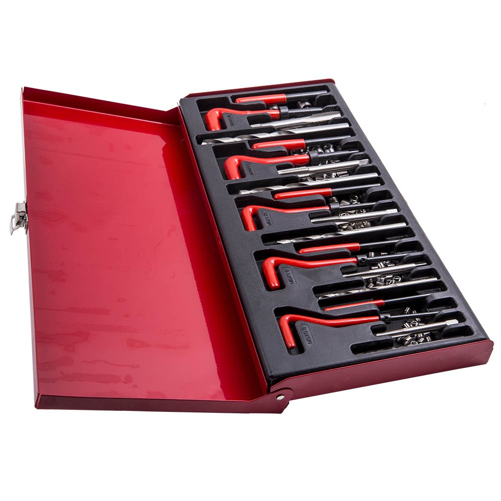 M5-M12 Thread Repair Set with Storage Case & Installation Tools 131pc Kit