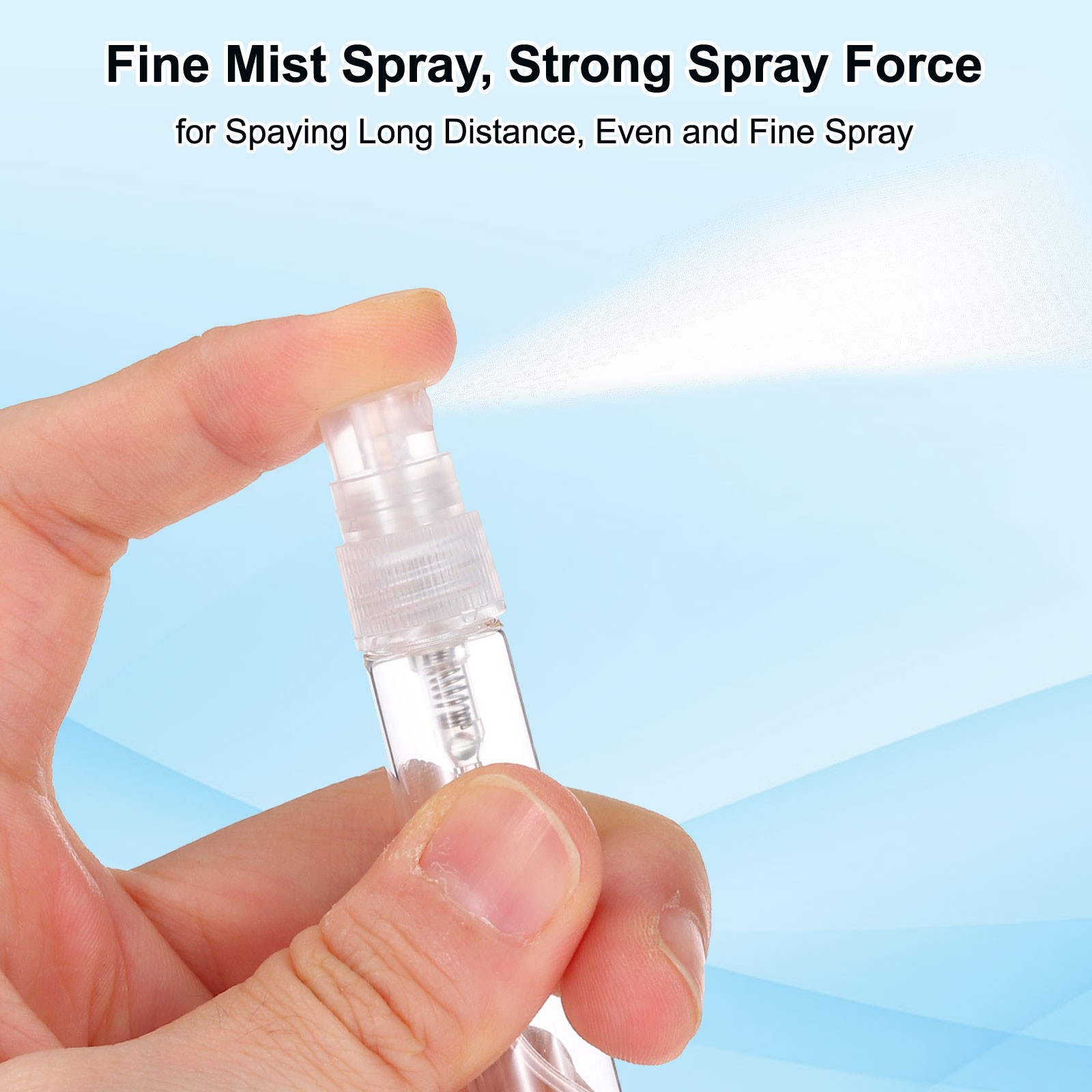 20 Pcs 2ml Glass Mini Perfume Sample Bottle Empty Mini Spray Bottle, Clear