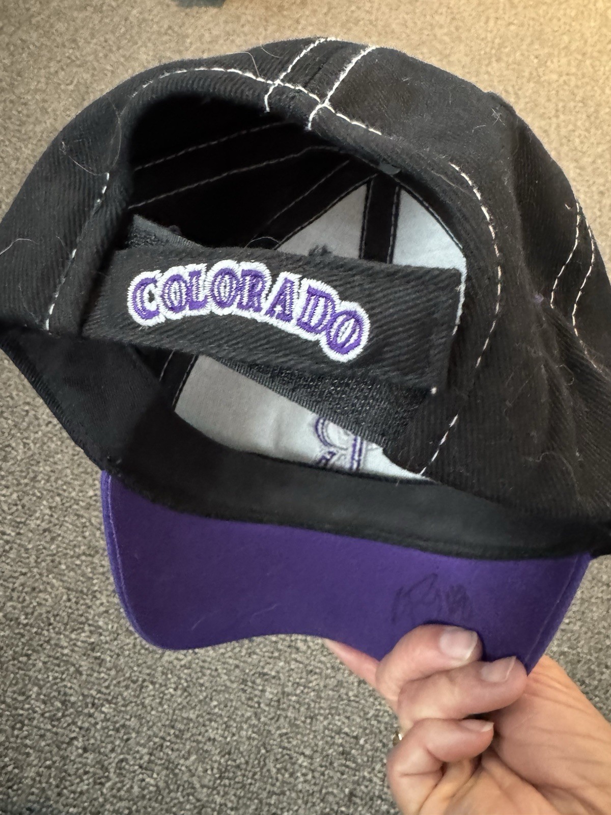 Signed Rockies hat
