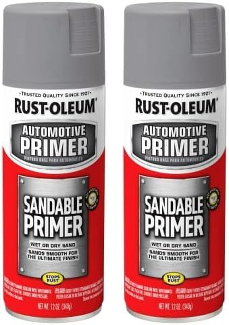 249415 Automotive Sandable Primer Spray, 12 Oz, Gray (Pack of 2)