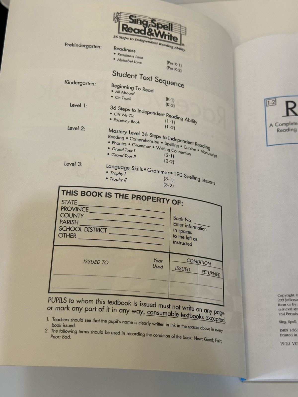 Raceway Book Sing Spell Read And Write by MODERN CURRICULUM PRESS READ