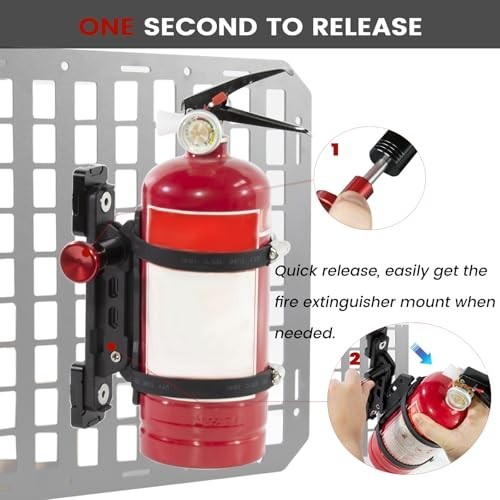 CNC Aluminum Quick Release Fire Extinguisher Mount Molle Panel, Fire Extinguishe