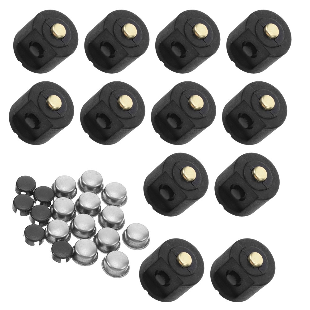 12 Sets Flashlight Hat Button Switch Waterproof End Cap Soft Cover