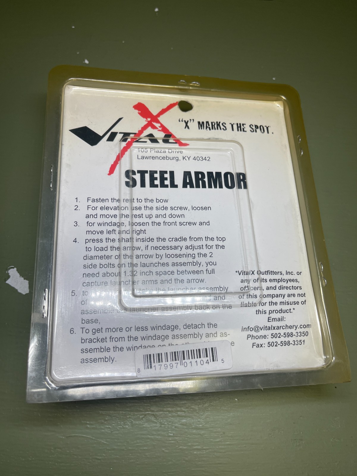 Vital X rests Steel Armor Containment rest
