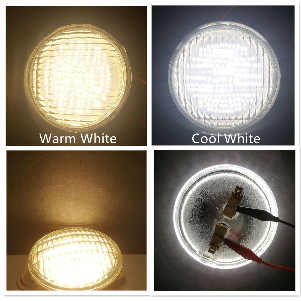 4 Pack Par36 LED Light 12V 12W(EQ to 75W Halogen Lamp),Waterproof,Outdoor Garden