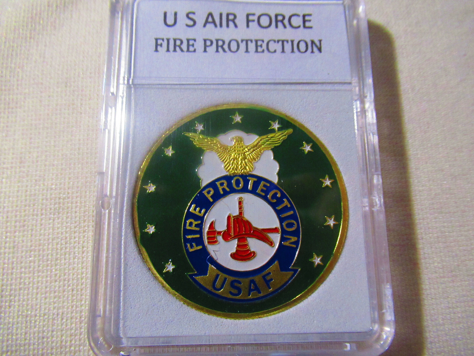 U S AIR FORCE Fire Protection Challenge Coin