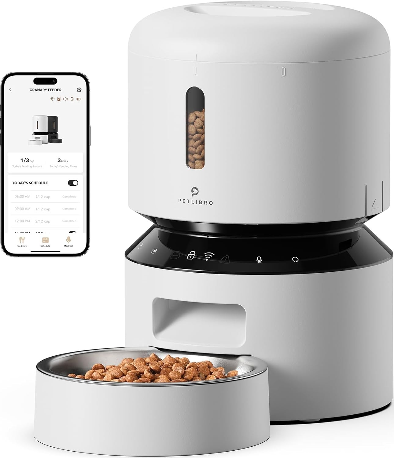 PETLIBRO Automatic Cat Feeder, 3L Timed Cat Feeders for Dry Food Pet Feeder