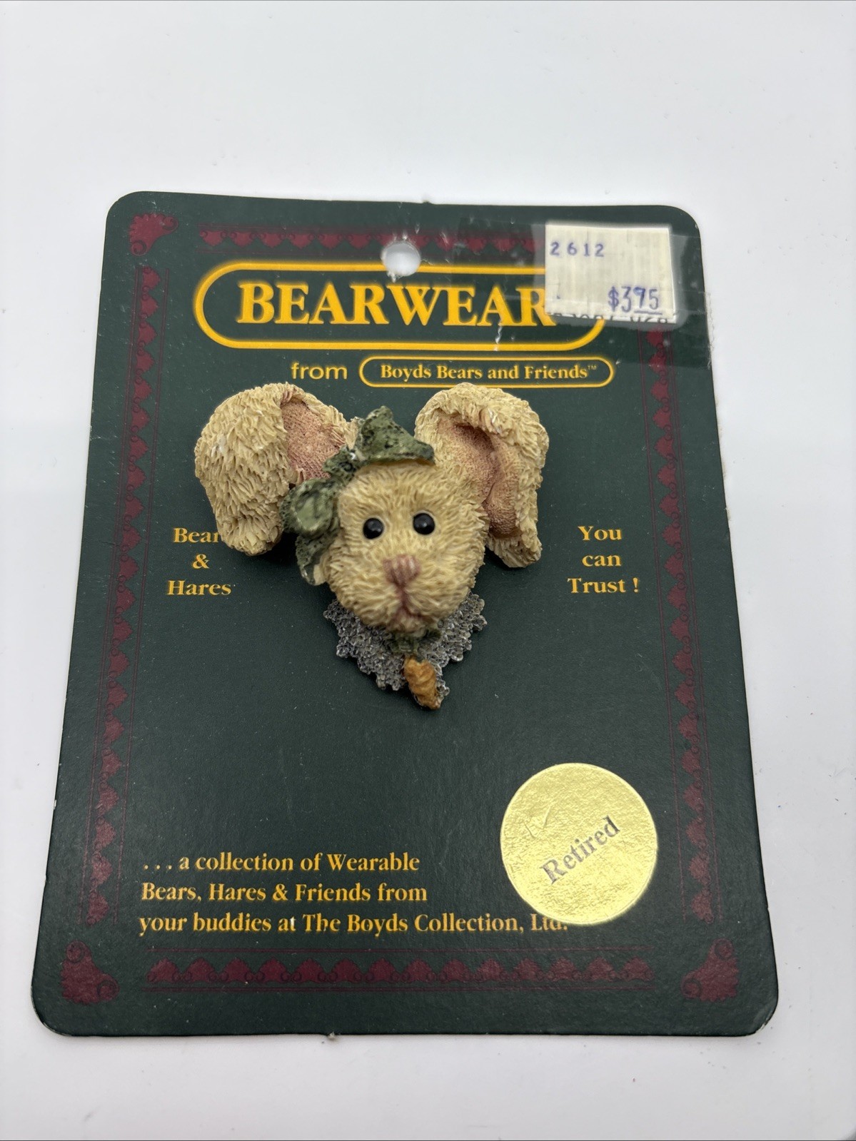 Bearwear Boyd’s Bears And Friends Bunny Pin Retired Brooch Lapel Pin Easter Gift