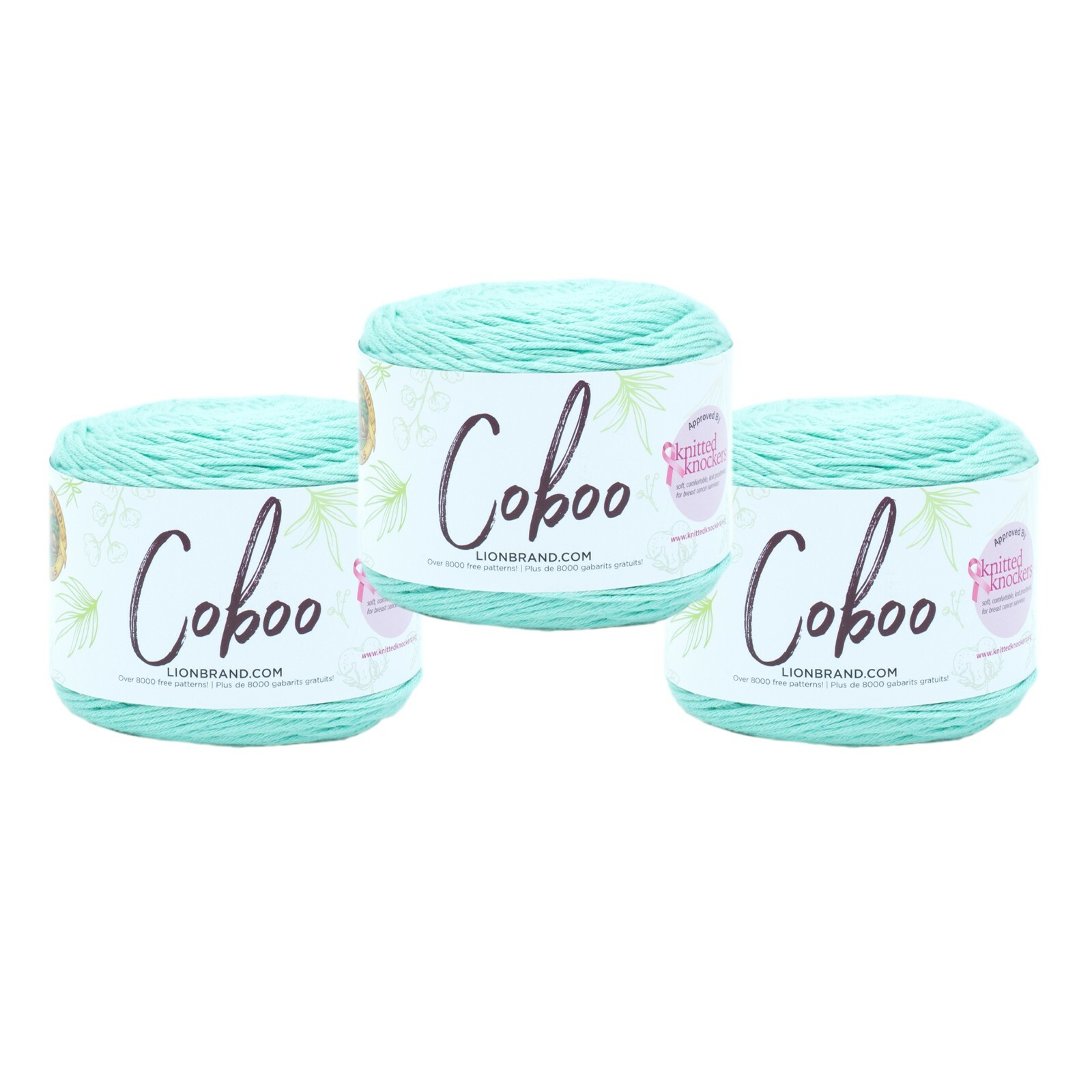 (3 Pack) Lion Brand Yarn 835-173T Coboo DK Yarn, Lichen