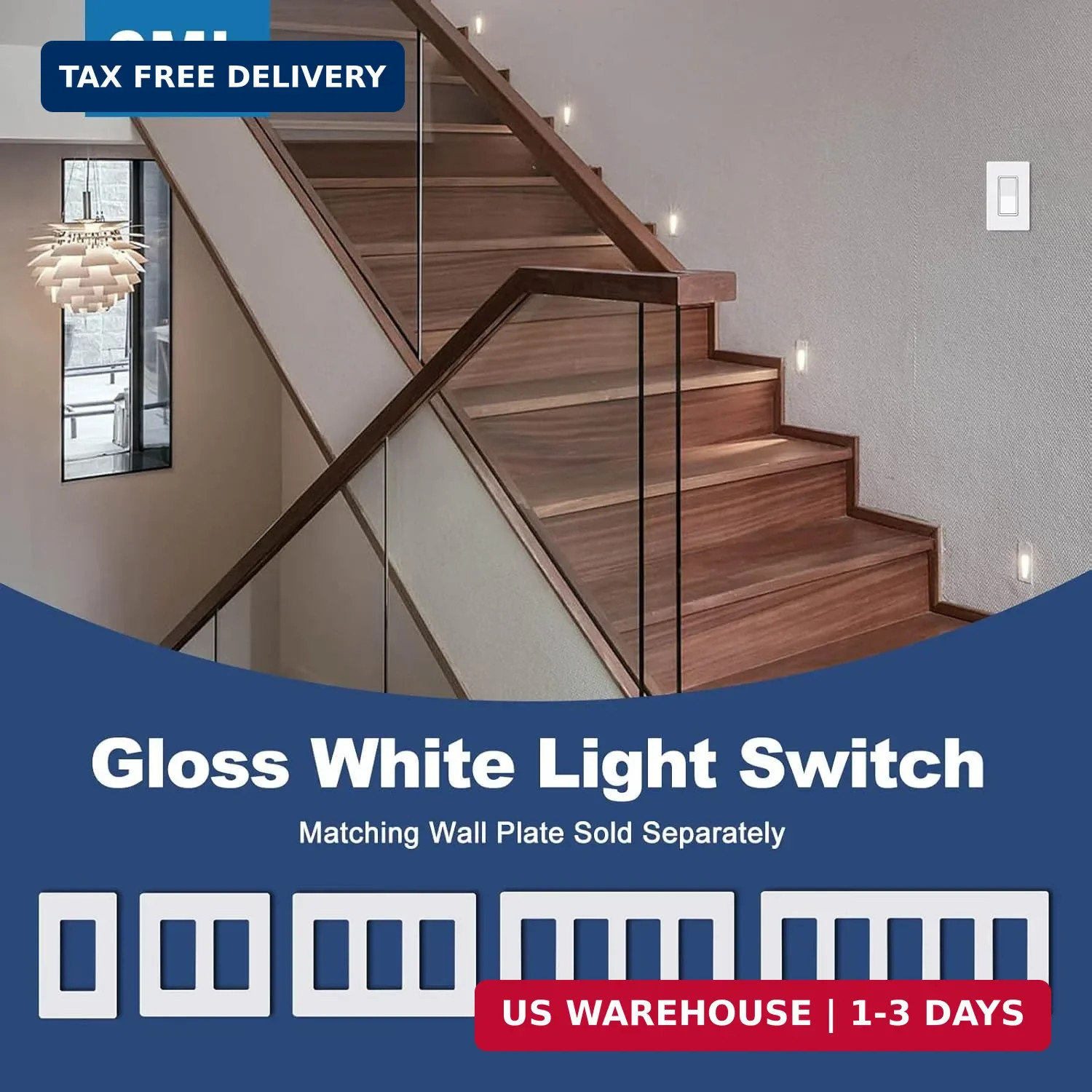 CML 4 Way Decorator Light Switch, 10 Pack Rocker Paddle Wall Switch, 15A 120/277