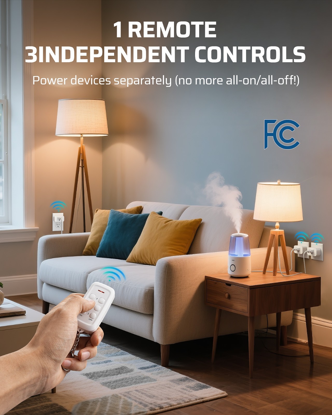 DEWENWILS Wireless Remote Outlets, Plug & Play, 3 Independent Controls, Compact