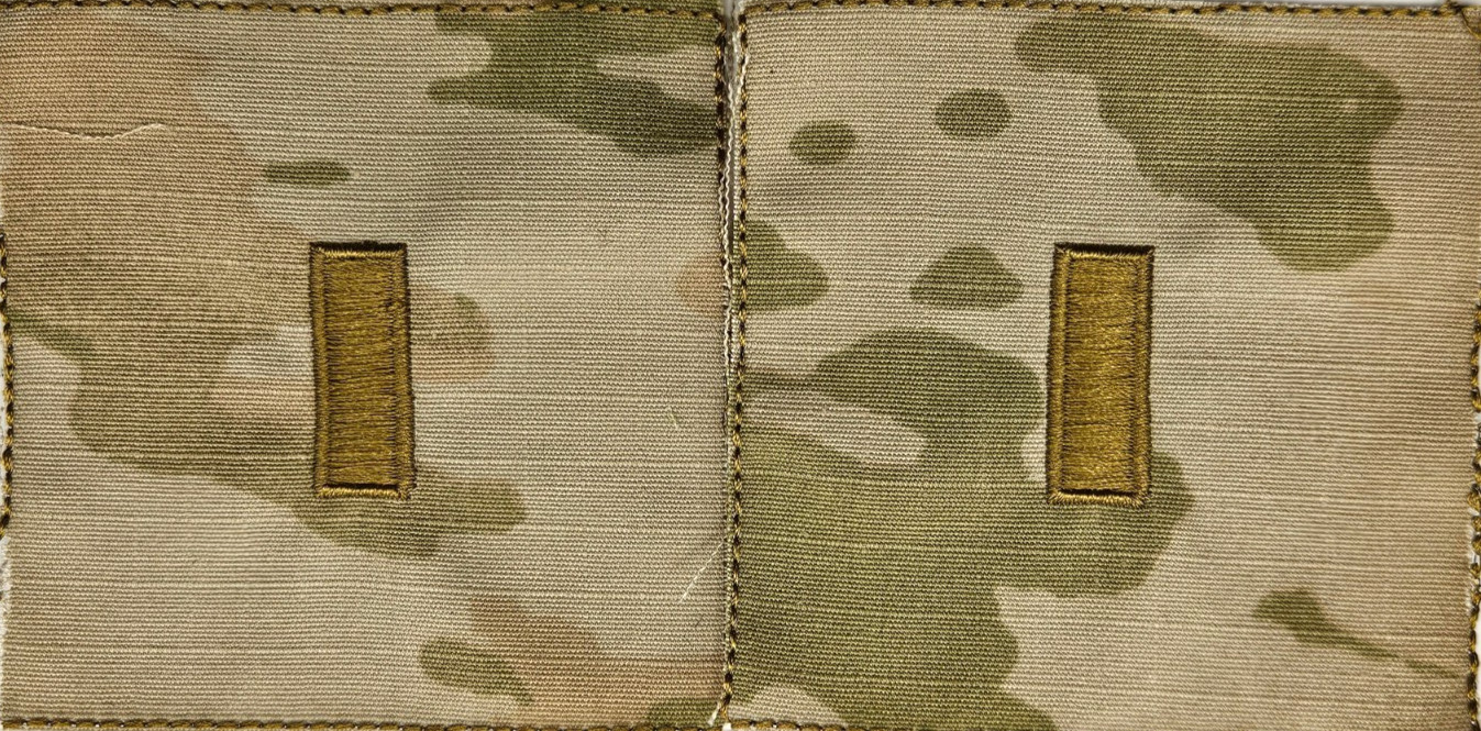US Army 2ND Second Lieutenant OCP 0-1 Rank Sew-On Patches - Pair