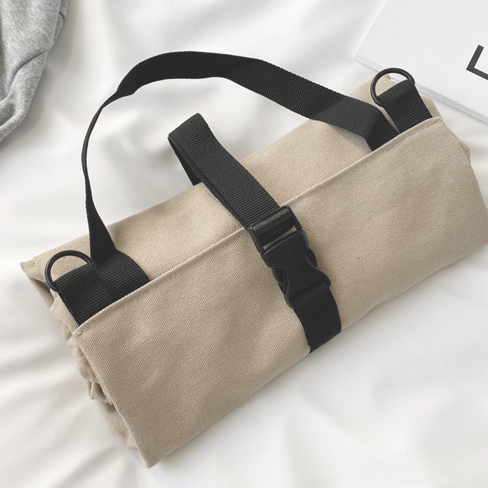 Multi-Purpose Roll Up Tool Bag - Durable Canvas Organizer with Pockets