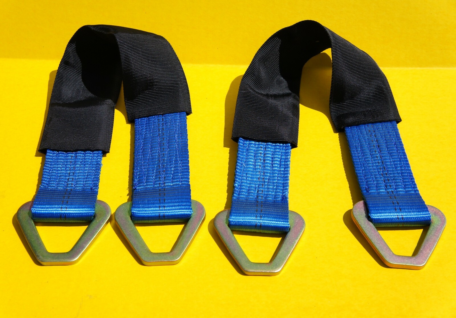 2 HD 21" Axle Straps Wheel Strap Tie Down f Car Trailer Tow Truck ATV Quad BLUE