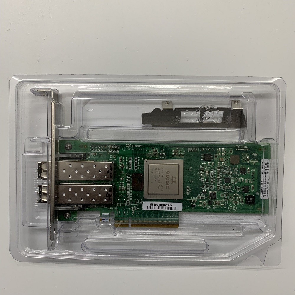 New HP AJ764-63002 QLogic QLE2562-HP PCIe 8GB FC HBA 489191-00 2x SFP