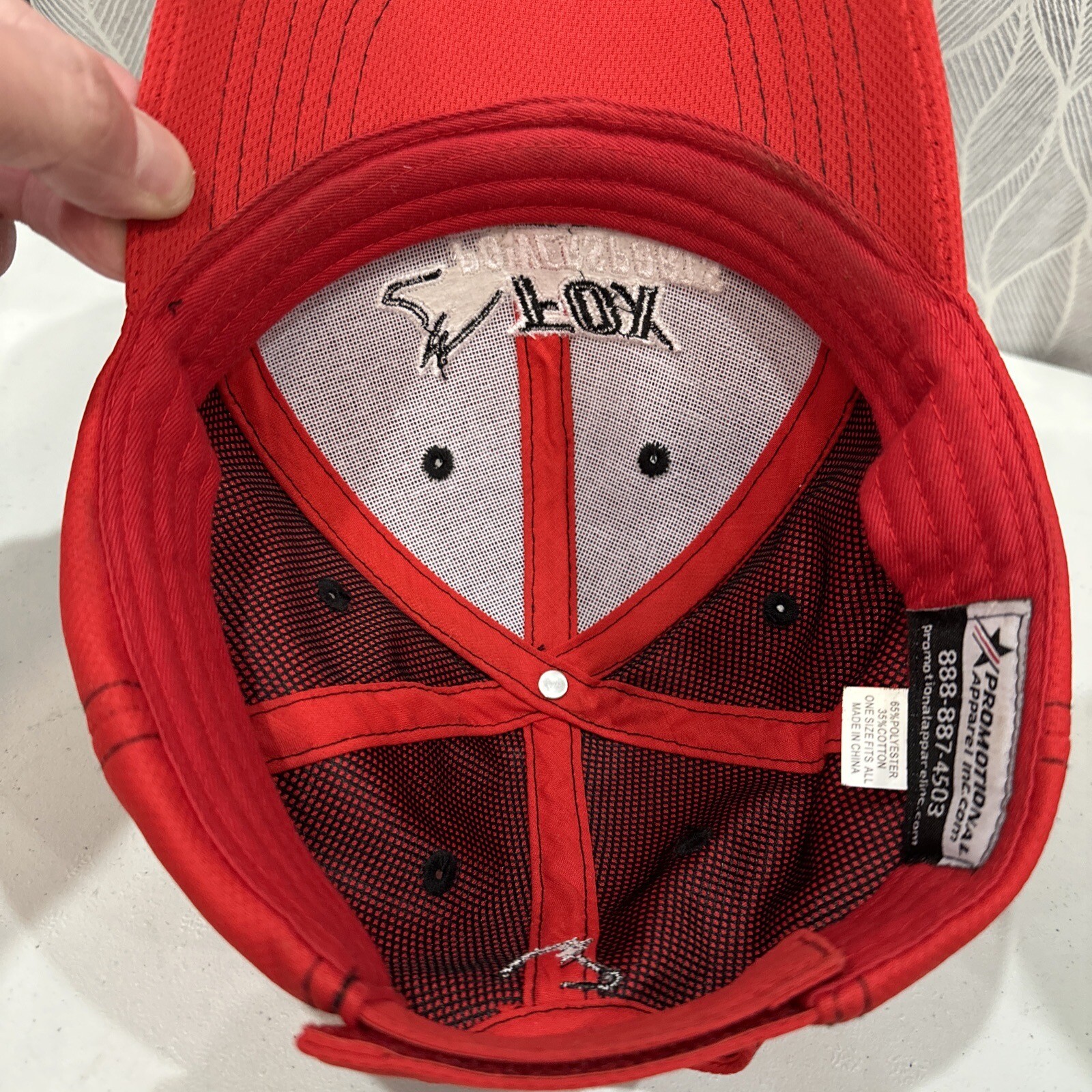 Fox Powersports Racing Hat Cap Red and Black Hook Loop Knit