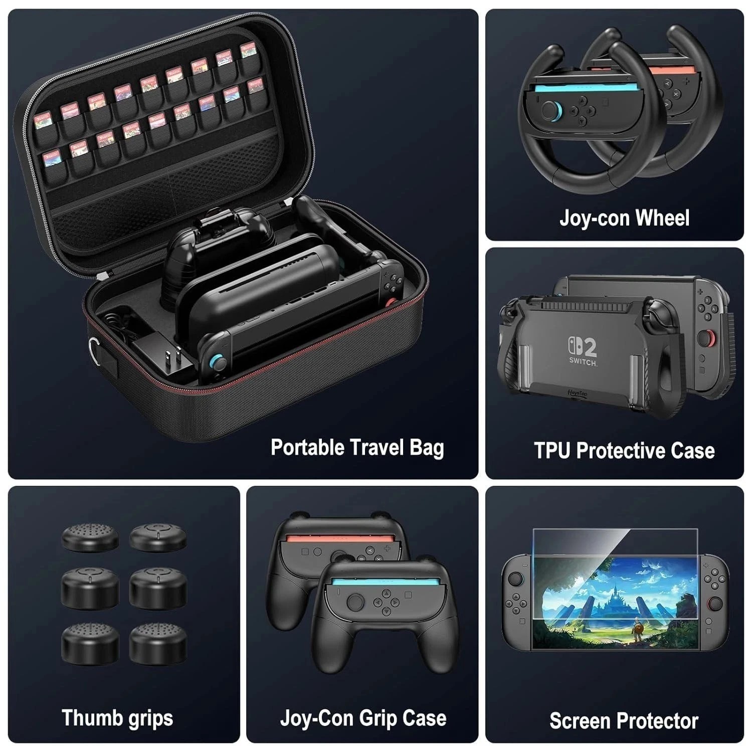 🔥Cover Bag Case Accessories Bundle w/ Switch 2 Protective for Nintendo Switch 2