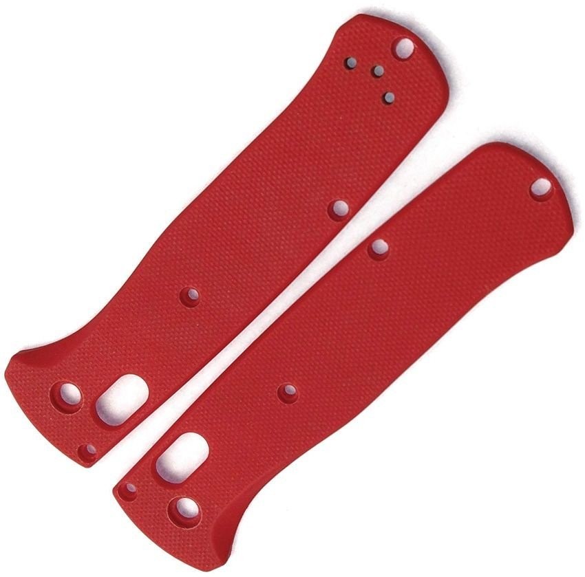 Flytanium Handle Scales Fits Benchmade Mini Bugout Red G10 Construction-FLY-626