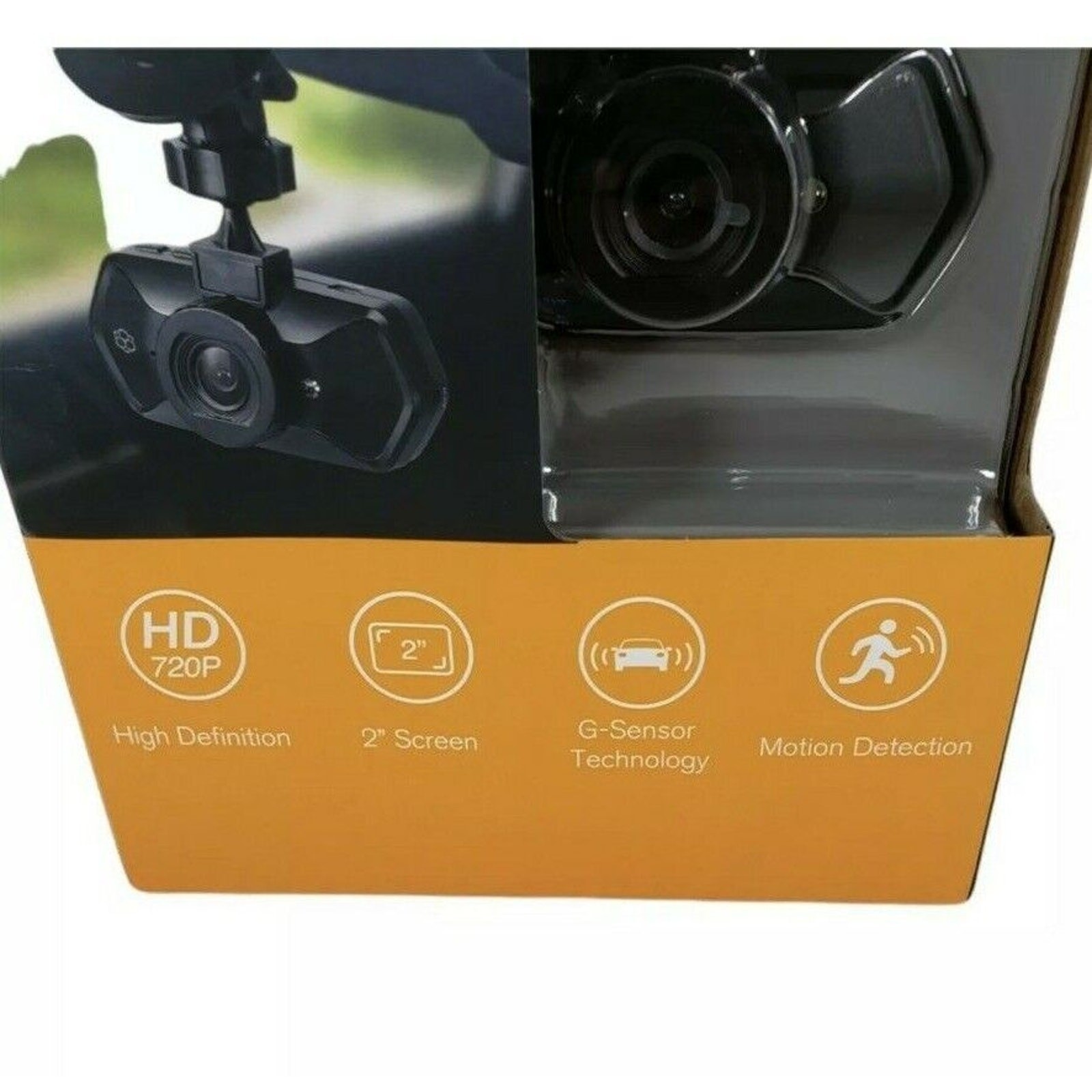 Yada Roadcam 720P Black Dash Camera, 120-Degree Wide Angle Lens, G-Sensor Techno