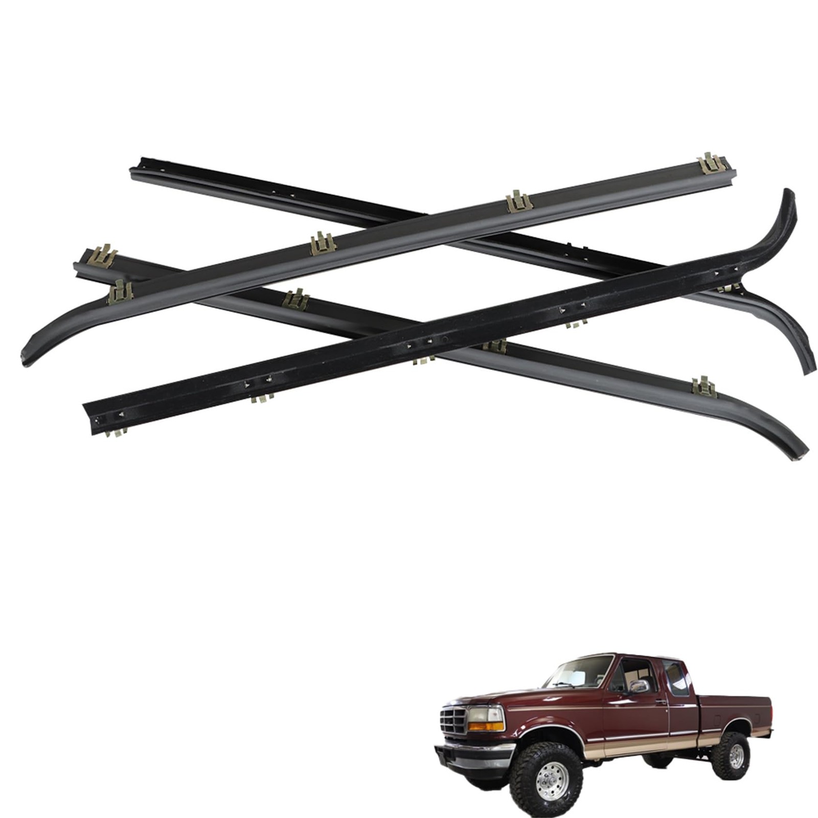4 Pcs Black Sealing Strip for F150 F250 F350 1987-1996