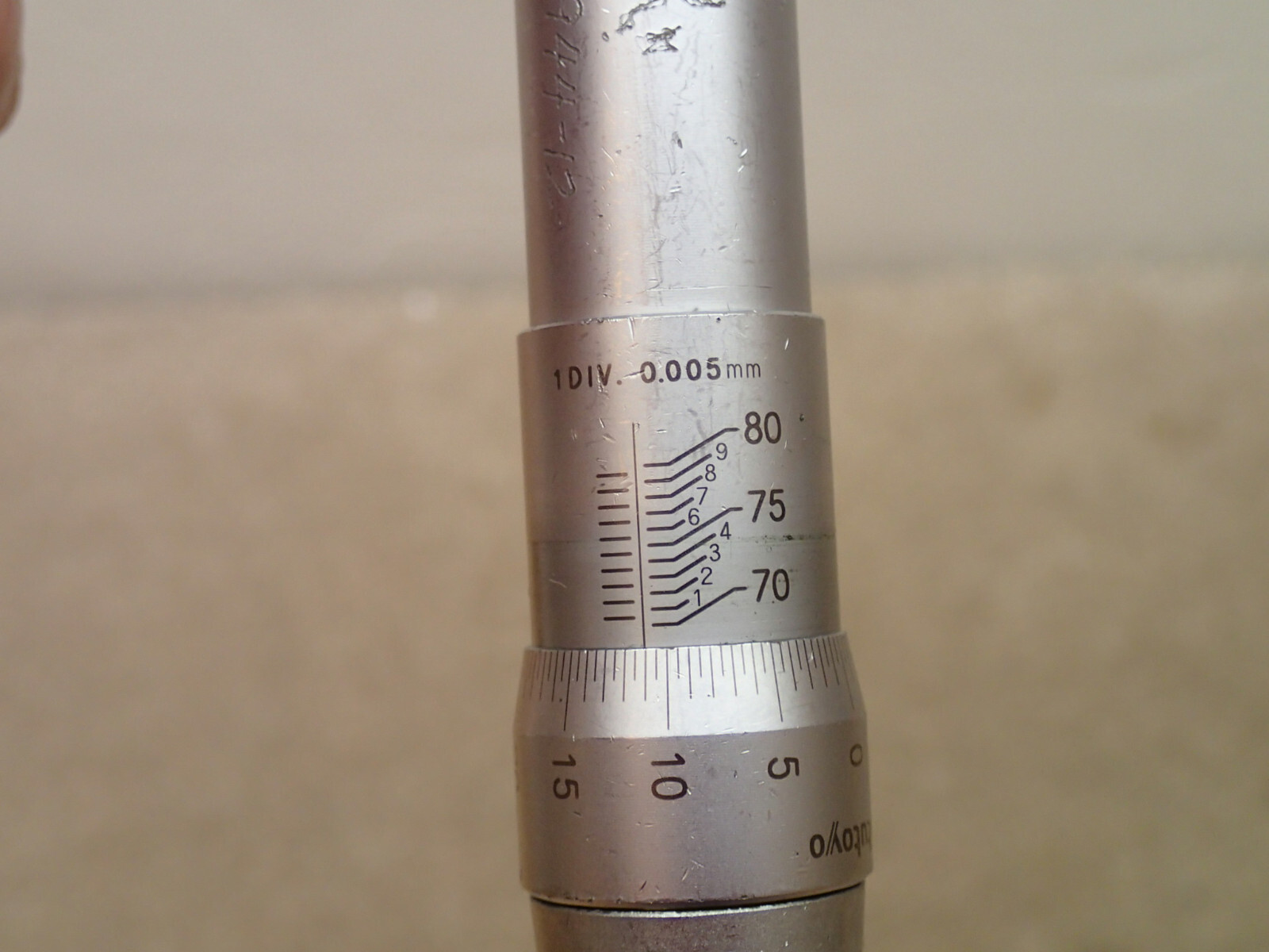 Mitutoyo Holtest 70-80mm Inside Micrometer Bore Gauge Rough Not Working Project