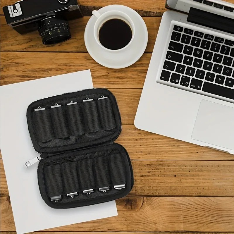 Flash Drive Case USB Storage Case 10 Slots, Portable Thumb Drive USB Holder