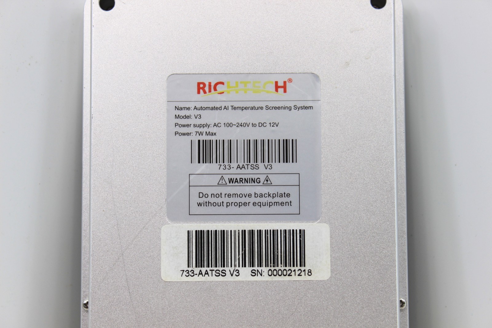 Richtech V3 AI Temperature Screening System Thermal Scanner