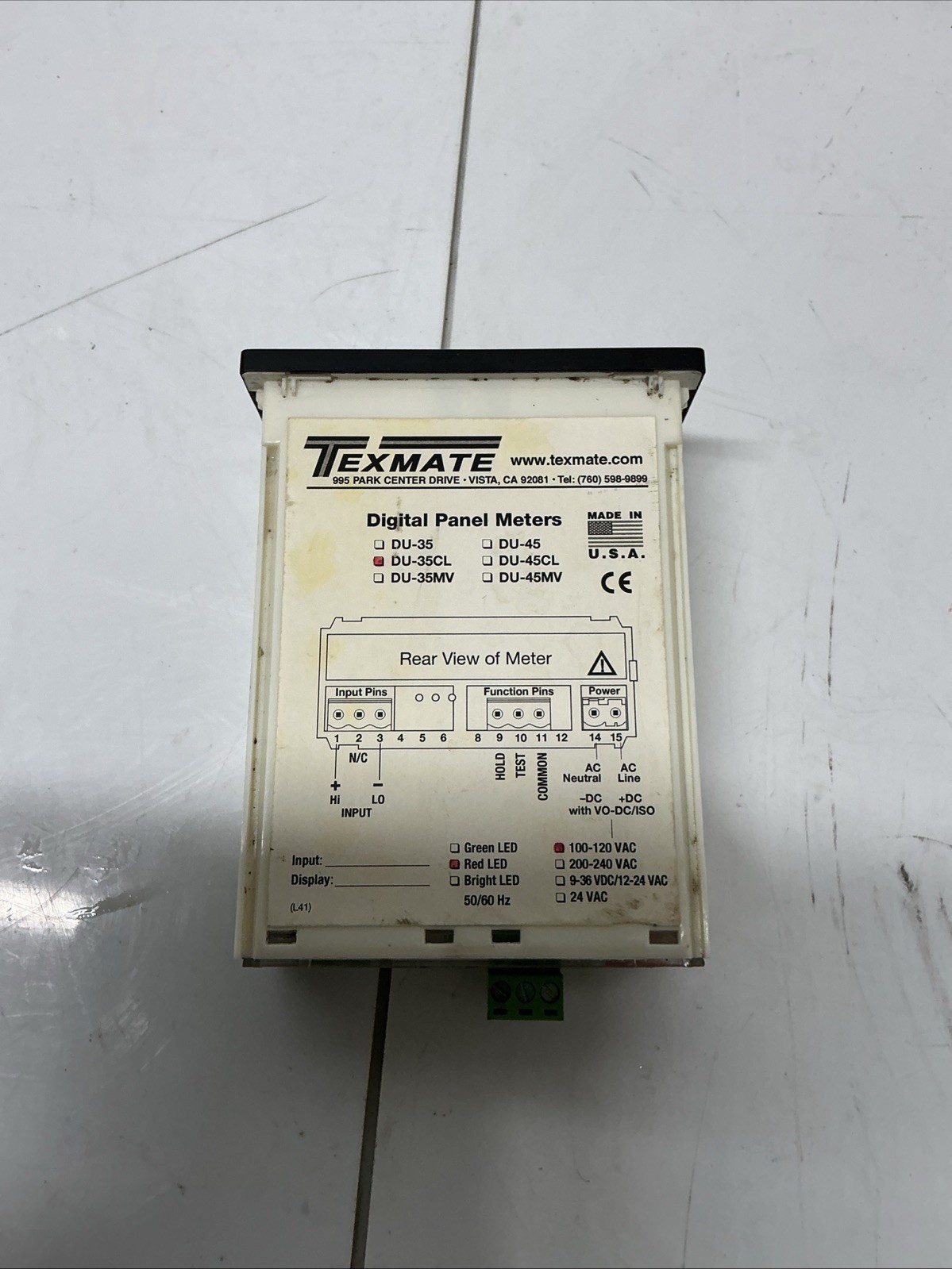 Texmate DU-35CL Panel meter Z-944