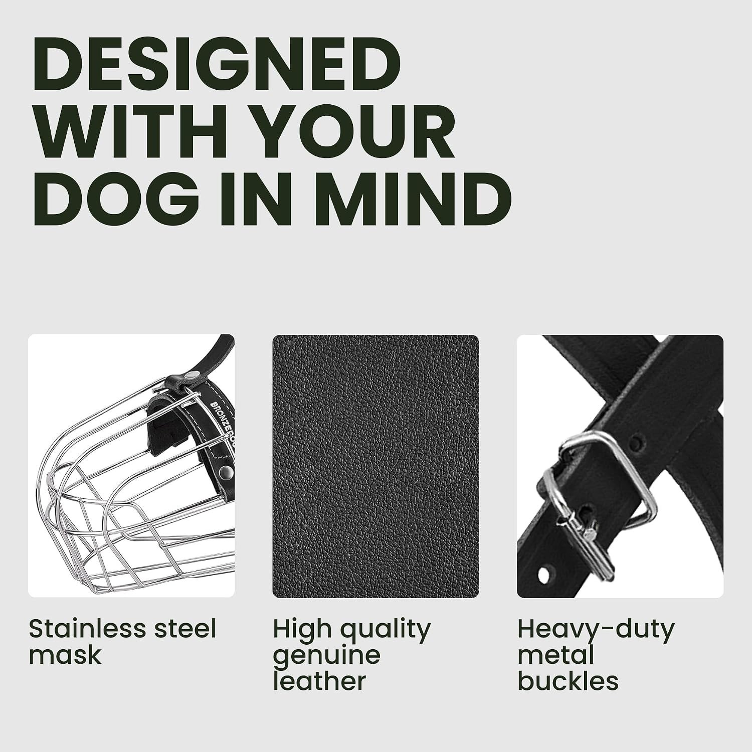 Durable Metal Dog Muzzle for German Shepherd